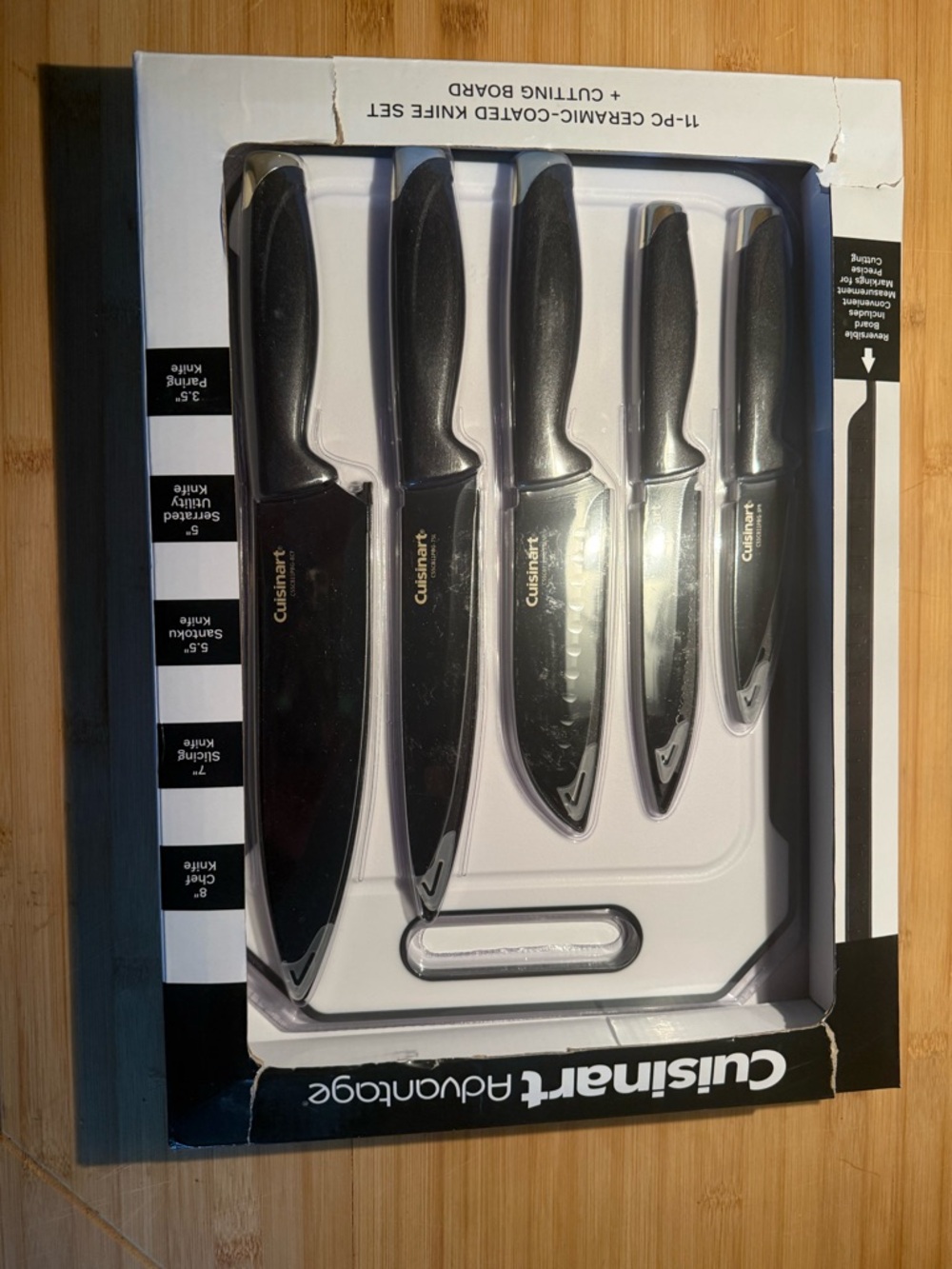 Cuisinart Advantage‎ 11-Pc Ceramic-Coated Knife Set with Cutting Board